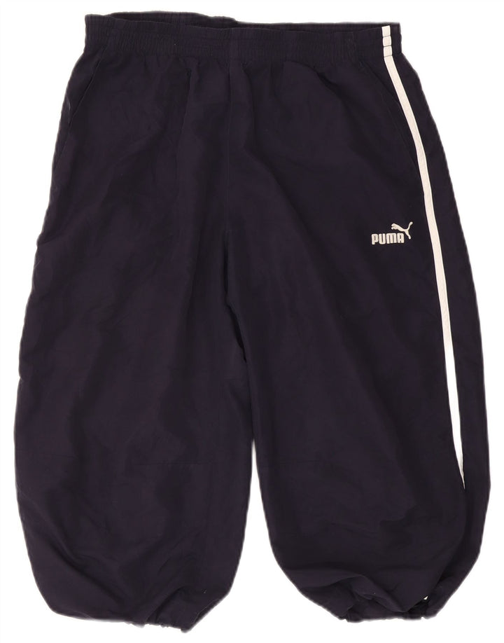 Puma Mens Bermuda Sport Shorts Large  Navy Blue Cotton