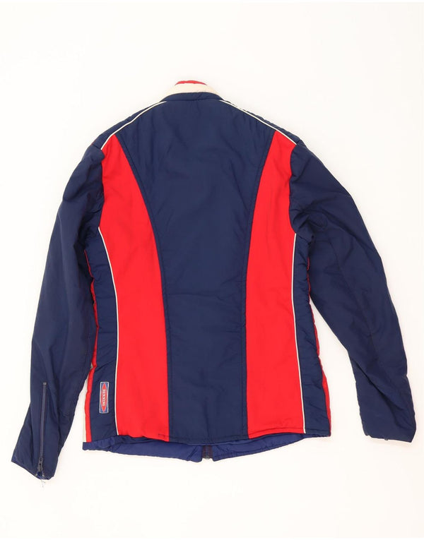 Vintage Mens Lightweight Padded Jacket Small Navy Blue Colourblock
