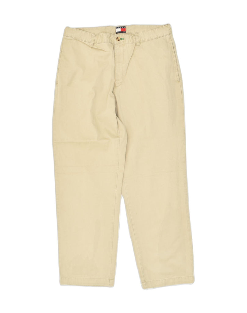 TOMMY HILFIGER Mens Straight Chino Trousers W33 L30  Beige Cotton | Vintage Tommy Hilfiger | Thrift | Second-Hand Tommy Hilfiger | Used Clothing | Messina Hembry 