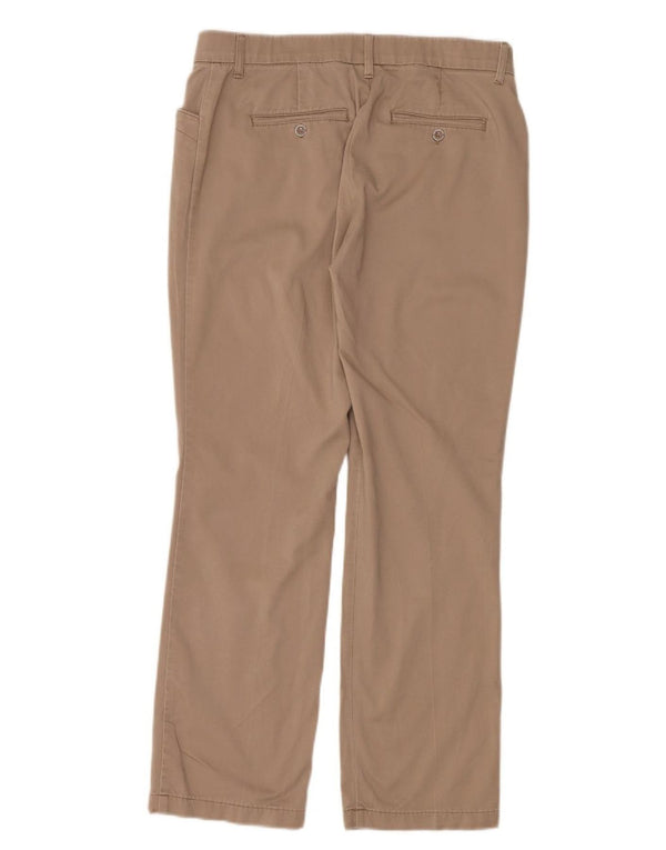 Lee Womens Mid Rise Regular Fit Casual Trousers US 12 Large W34 L30 Beige