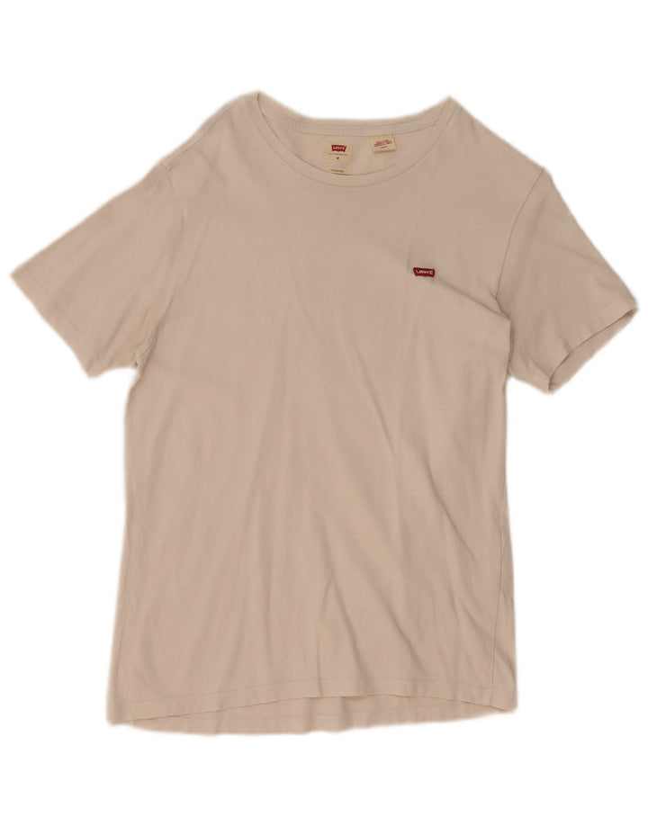 Levi's Mens Standard Fit T-Shirt Medium Off White Cotton