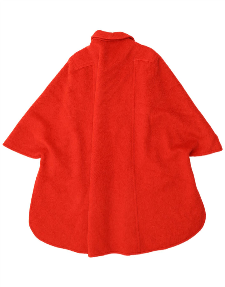 Vintage Womens Poncho Coat One Size Red