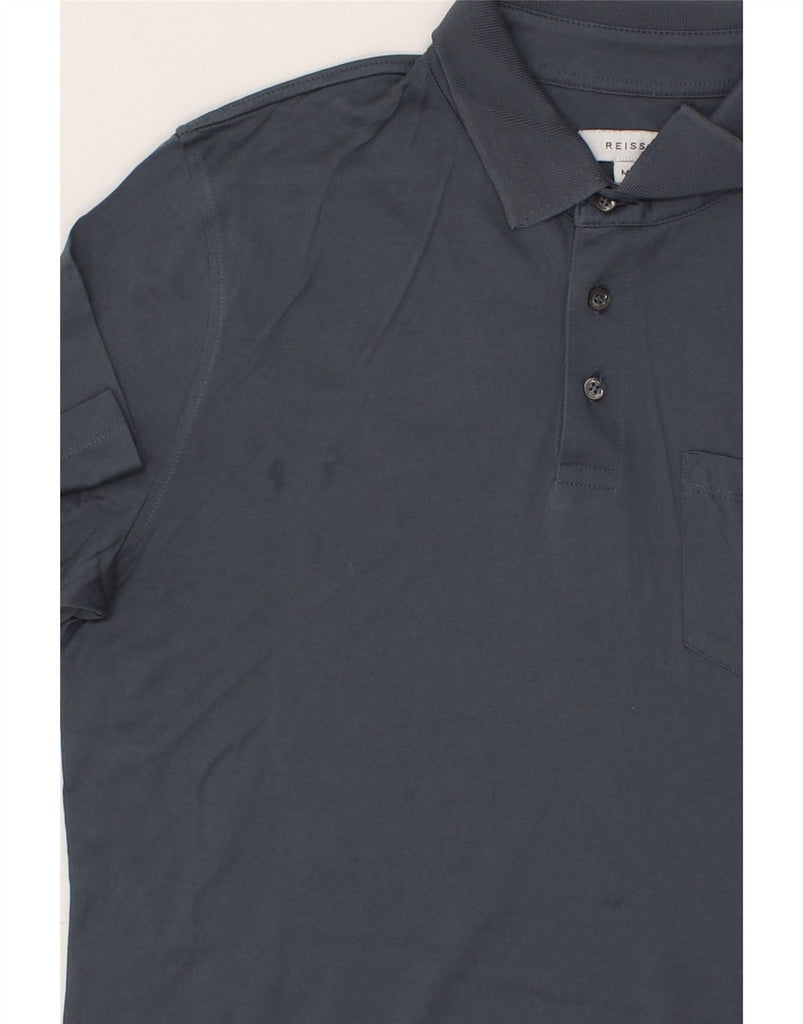 REISS Mens Polo Shirt Medium Grey Cotton Vintage Reiss and Second-Hand Reiss from Messina Hembry 