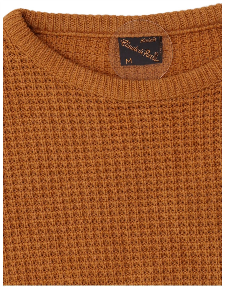 Claude De Pierre Mens Crew Neck Jumper Sweater Medium Brown Wool