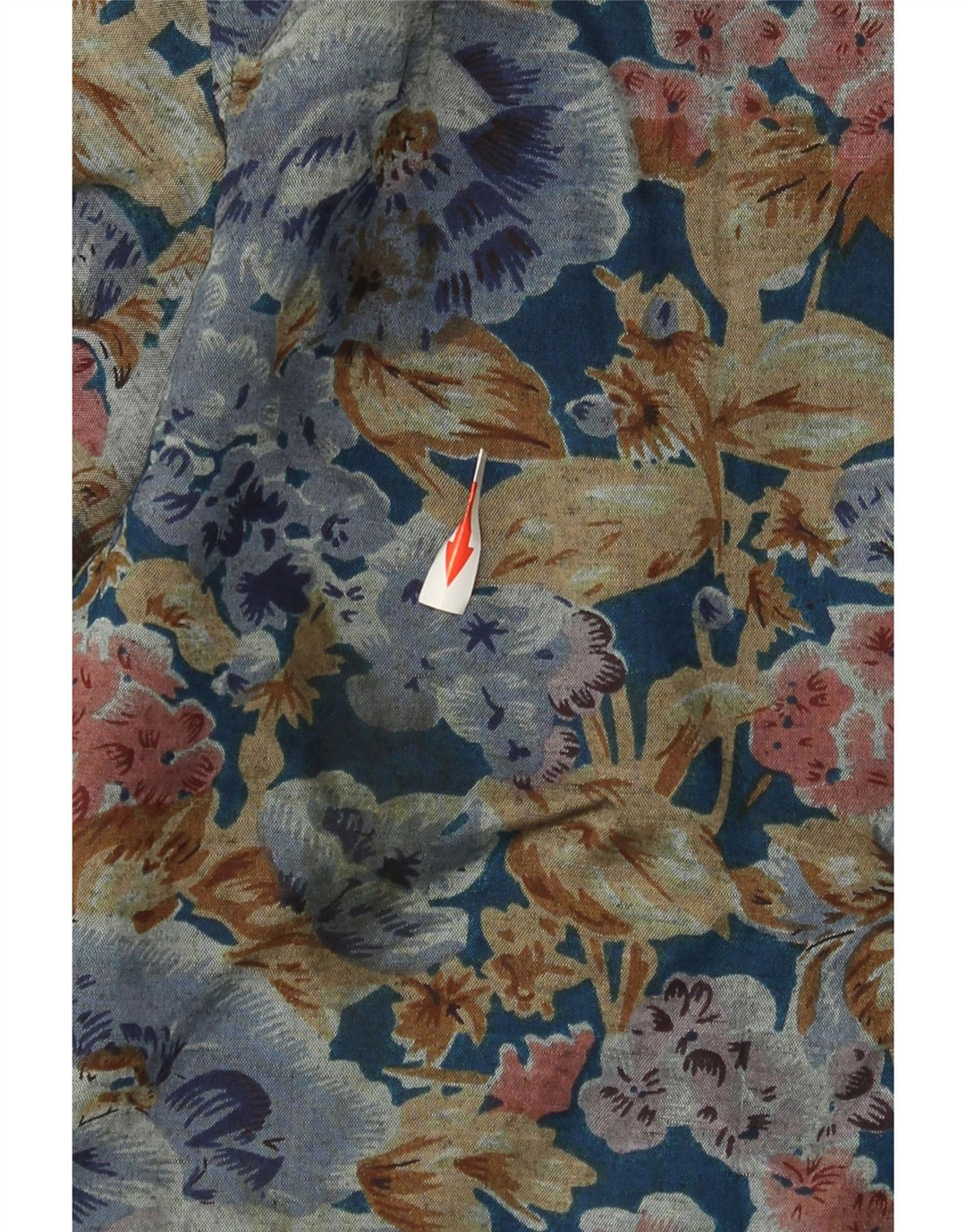 Vintage Mens Loose Fit Shirt Small Multicoloured Floral Viscose