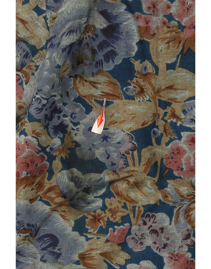Vintage Mens Loose Fit Shirt Small Multicoloured Floral Viscose