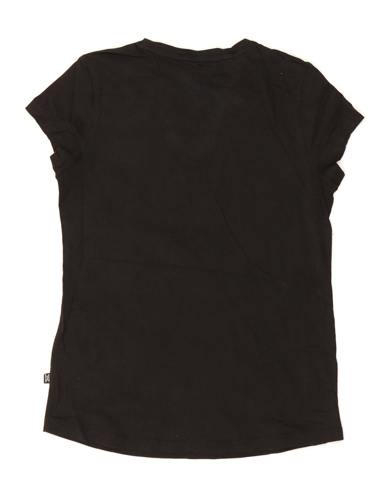 PUMA Womens Graphic T-Shirt Top UK 12 Medium Black Cotton Vintage Puma and Second-Hand Puma from Messina Hembry 