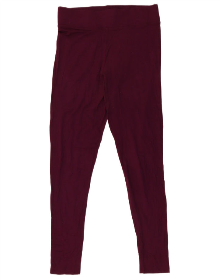 Marks & Spencer Womens Leggings UK 10 Small Burgundy Viscose
