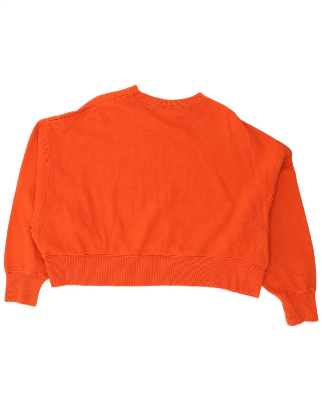 Nike Womens Crop Oversized Sweatshirt Jumper UK 14 Medium Red Cotton