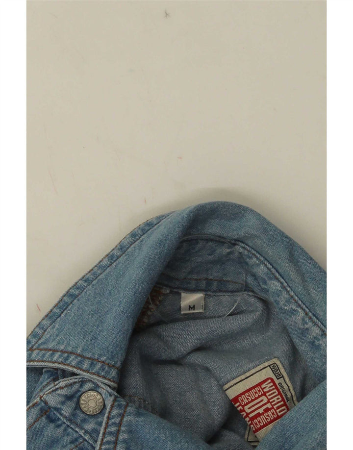 Casucci Mens Denim Shirt Medium Blue Cotton