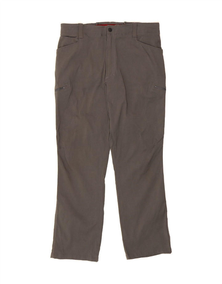 WRANGLER Womens Straight Cargo Trousers W34 L30 Grey Nylon Vintage Wrangler and Second-Hand Wrangler from Messina Hembry 