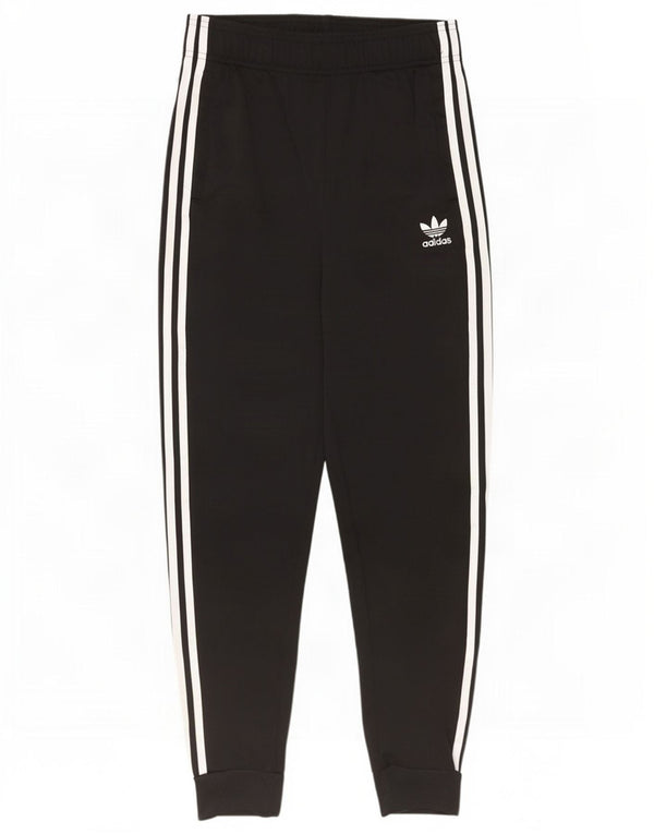 Adidas Boys Tracksuit Trousers Joggers 13-14 Years Black Polyester