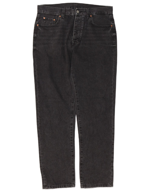 Zara Mens Straight Jeans EU 44 Large W34 L31 Black Cotton