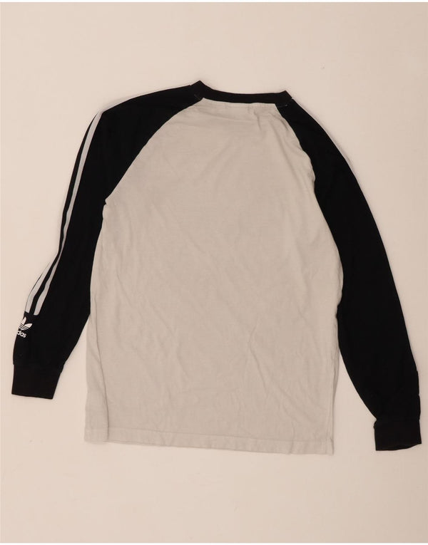 Adidas Mens Graphic Top Long Sleeve Medium White Colourblock Cotton