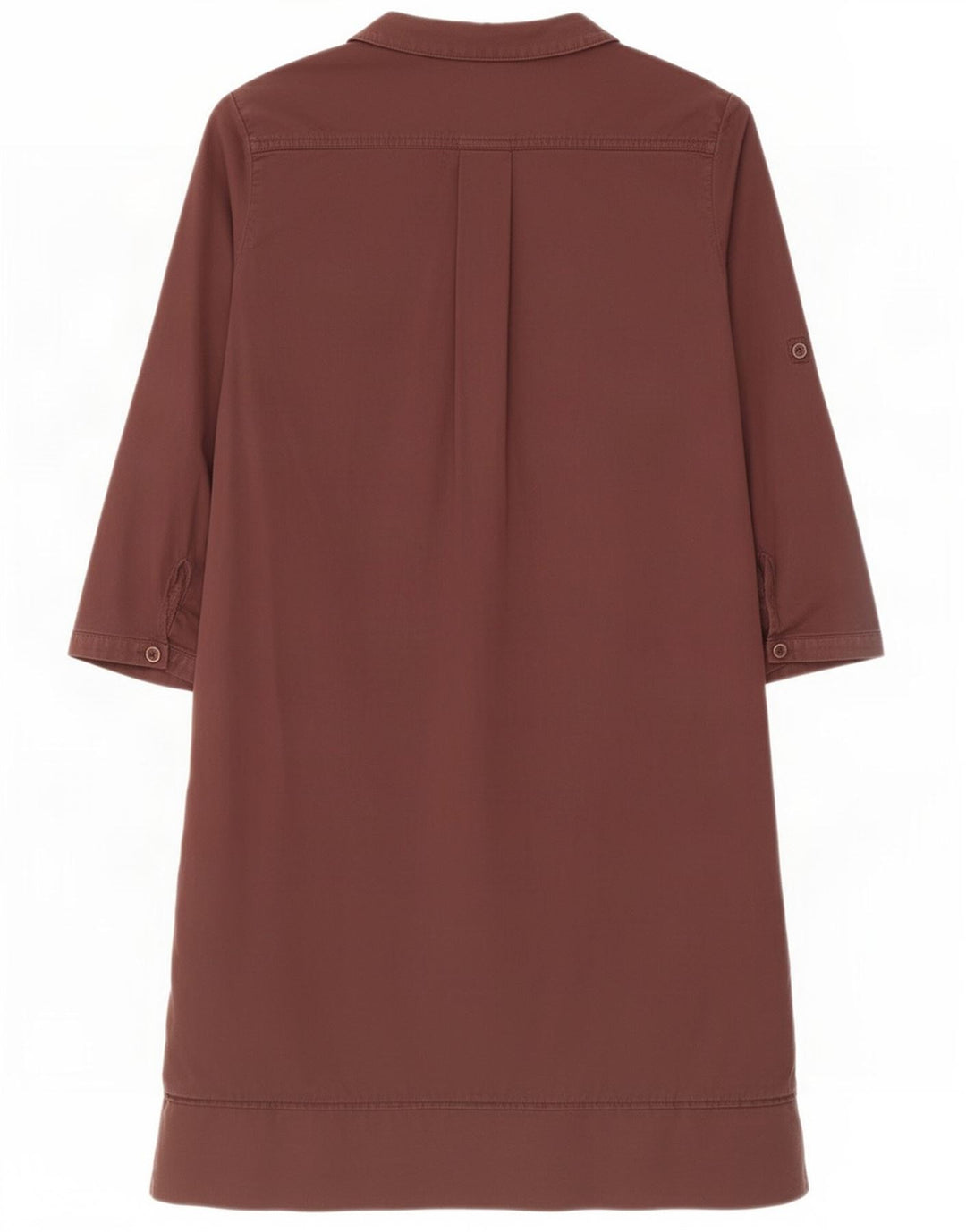 Massimo Dutti Womens 3/4 Sleeve Shift Dress EU 40 Medium Brown