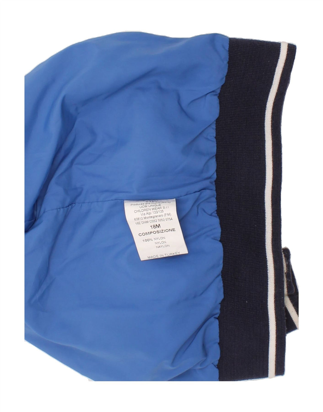 BIKKEMBERGS Baby Boys Bomber Jacket 12-18 Months Navy Blue Colourblock Vintage Bikkembergs and Second-Hand Bikkembergs from Messina Hembry 