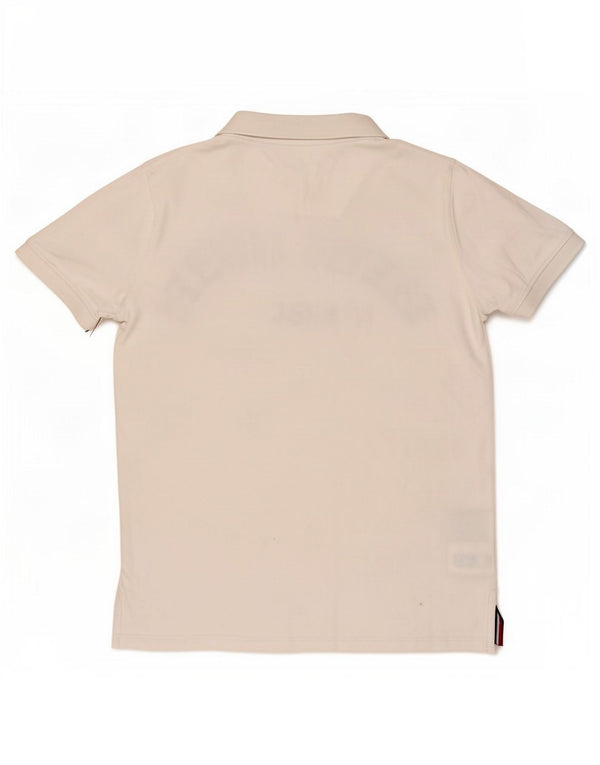 Tommy Hilfiger Boys Graphic Polo Shirt 13-14 Years White Cotton