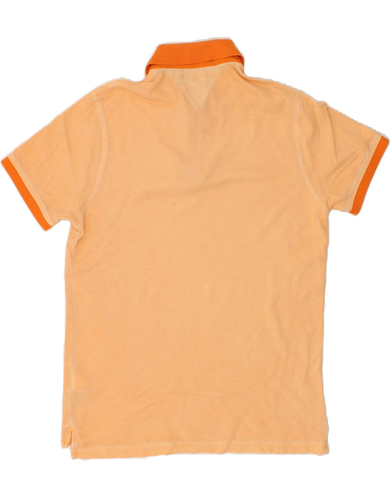 TOMMY HILFIGER Mens Slim Fit Polo Shirt Medium Orange Cotton | Vintage Tommy Hilfiger | Thrift | Second-Hand Tommy Hilfiger | Used Clothing | Messina Hembry 