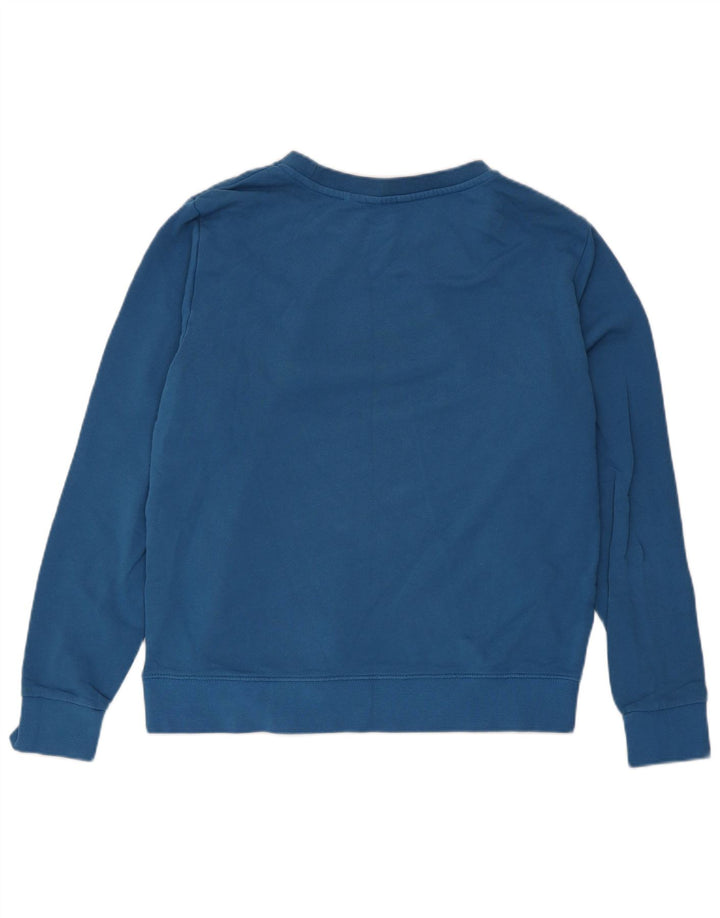 Wrangler Womens Graphic Sweatshirt Jumper UK 14 Medium Blue Cotton