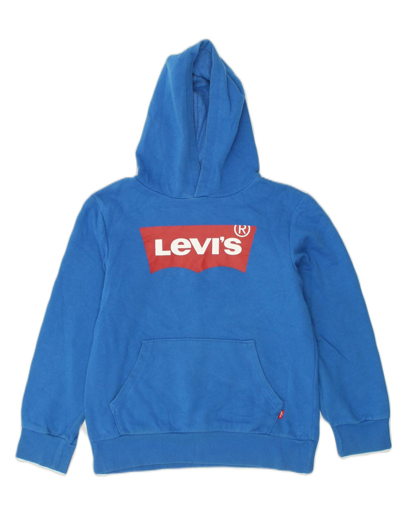 LEVI'S Girls Graphic Hoodie Jumper 9-10 Years Blue Cotton | Vintage Levi's | Thrift | Second-Hand Levi's | Used Clothing | Messina Hembry 