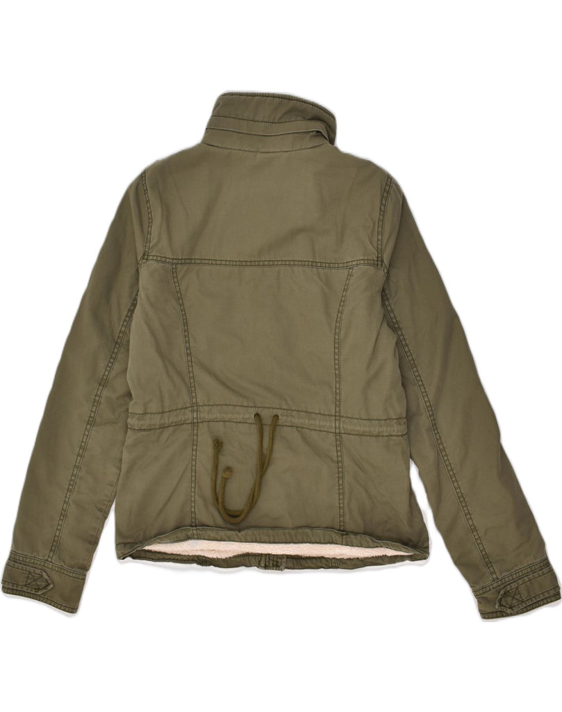 HOLLISTER Womens Military Jacket UK 14 Medium Khaki Cotton | Vintage Hollister | Thrift | Second-Hand Hollister | Used Clothing | Messina Hembry 