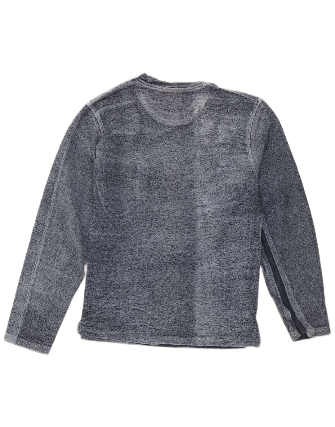 Course Mens Graphic Top Long Sleeve Large Navy Blue Flecked Cotton