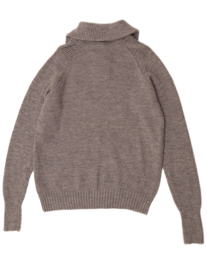 Bergans Mens Zip Neck Jumper Sweater XL Grey Merino Wool