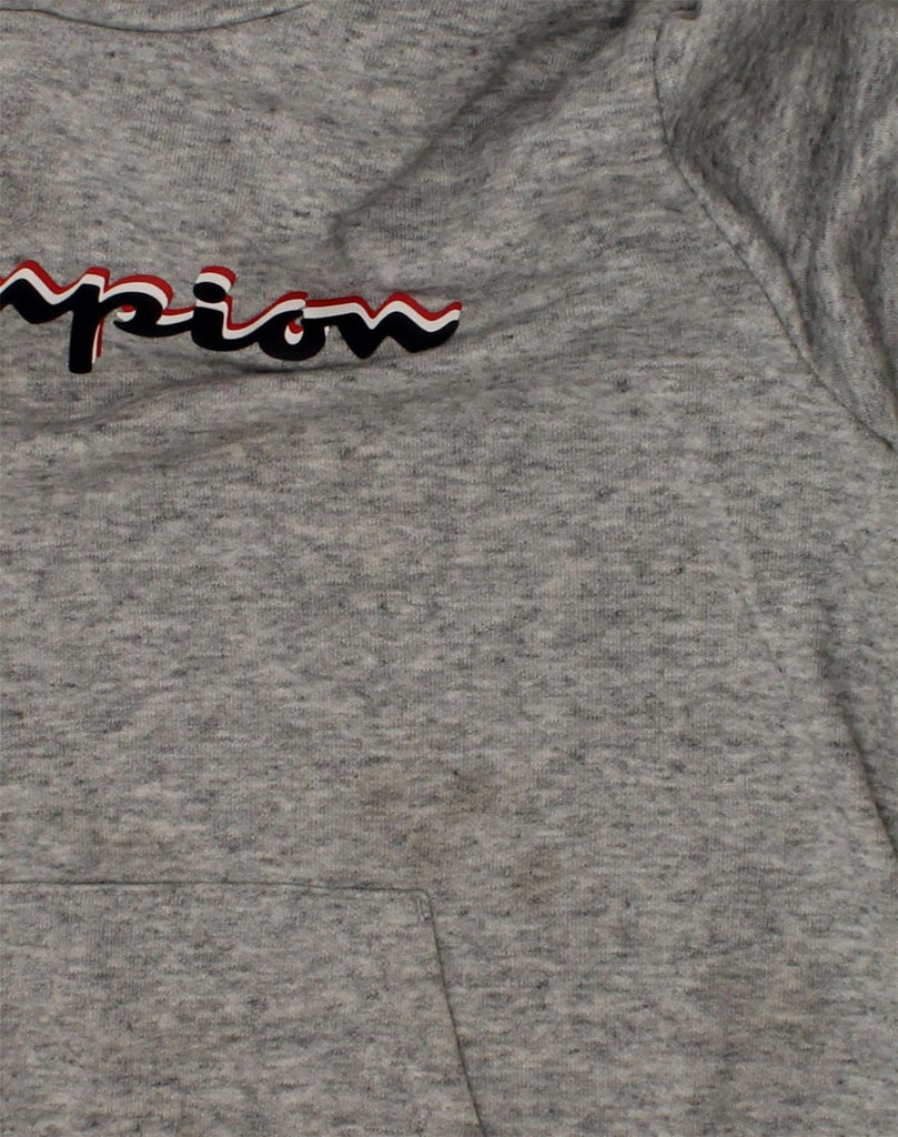 CHAMPION Boys Graphic Hoodie Jumper 15-16 Years 2XL Grey Cotton | Vintage Champion | Thrift | Second-Hand Champion | Used Clothing | Messina Hembry 