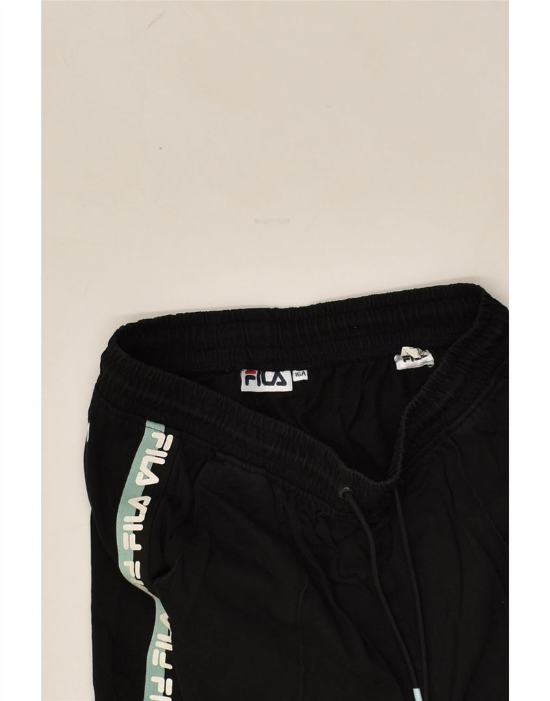 FILA Boys Graphic Sport Shorts 15-16 Years Black | Vintage Fila | Thrift | Second-Hand Fila | Used Clothing | Messina Hembry 