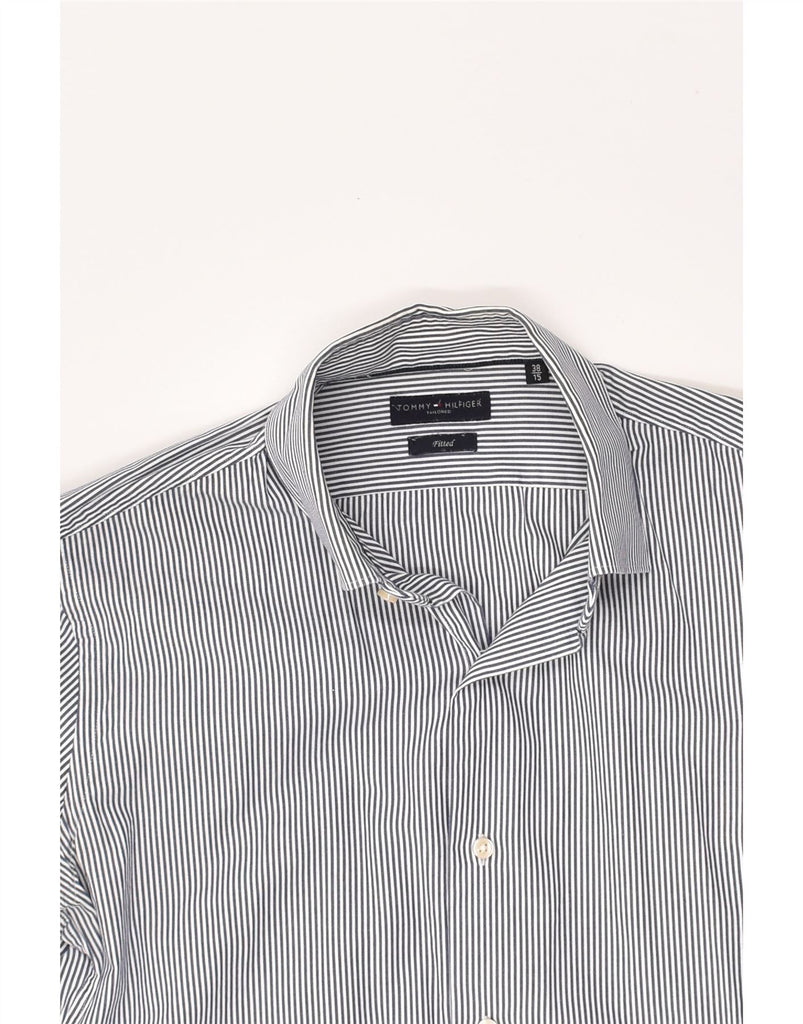 TOMMY HILFIGER Mens Tailored Fit Fitted Shirt Size 38 15  Medium Navy Blue | Vintage Tommy Hilfiger | Thrift | Second-Hand Tommy Hilfiger | Used Clothing | Messina Hembry 