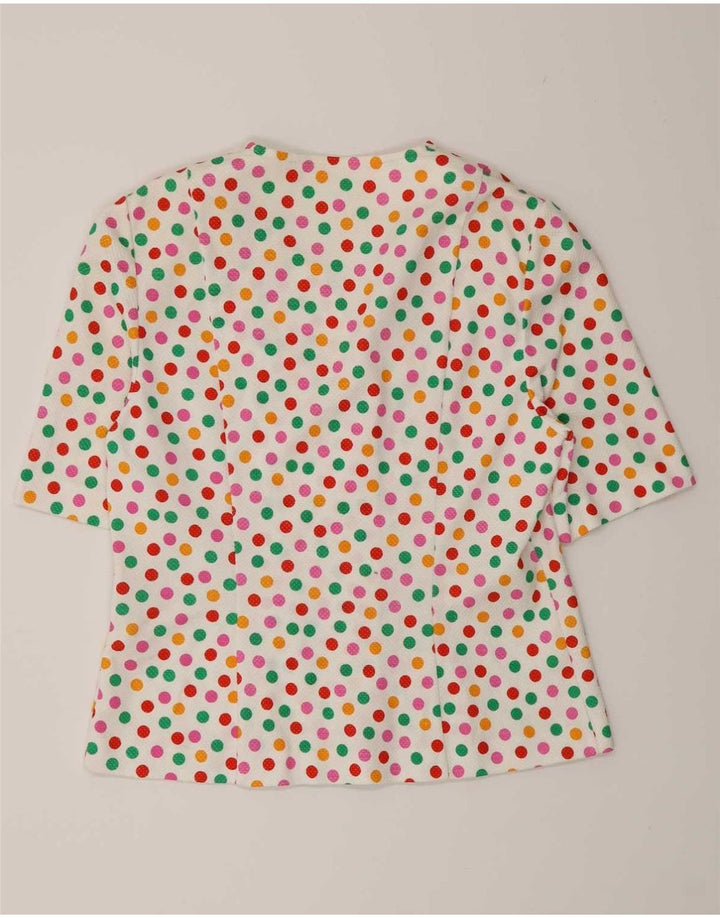 Liola Womens 4 Button 2 Piece Skirt Set IT 46 Large W28 White Polka Dot