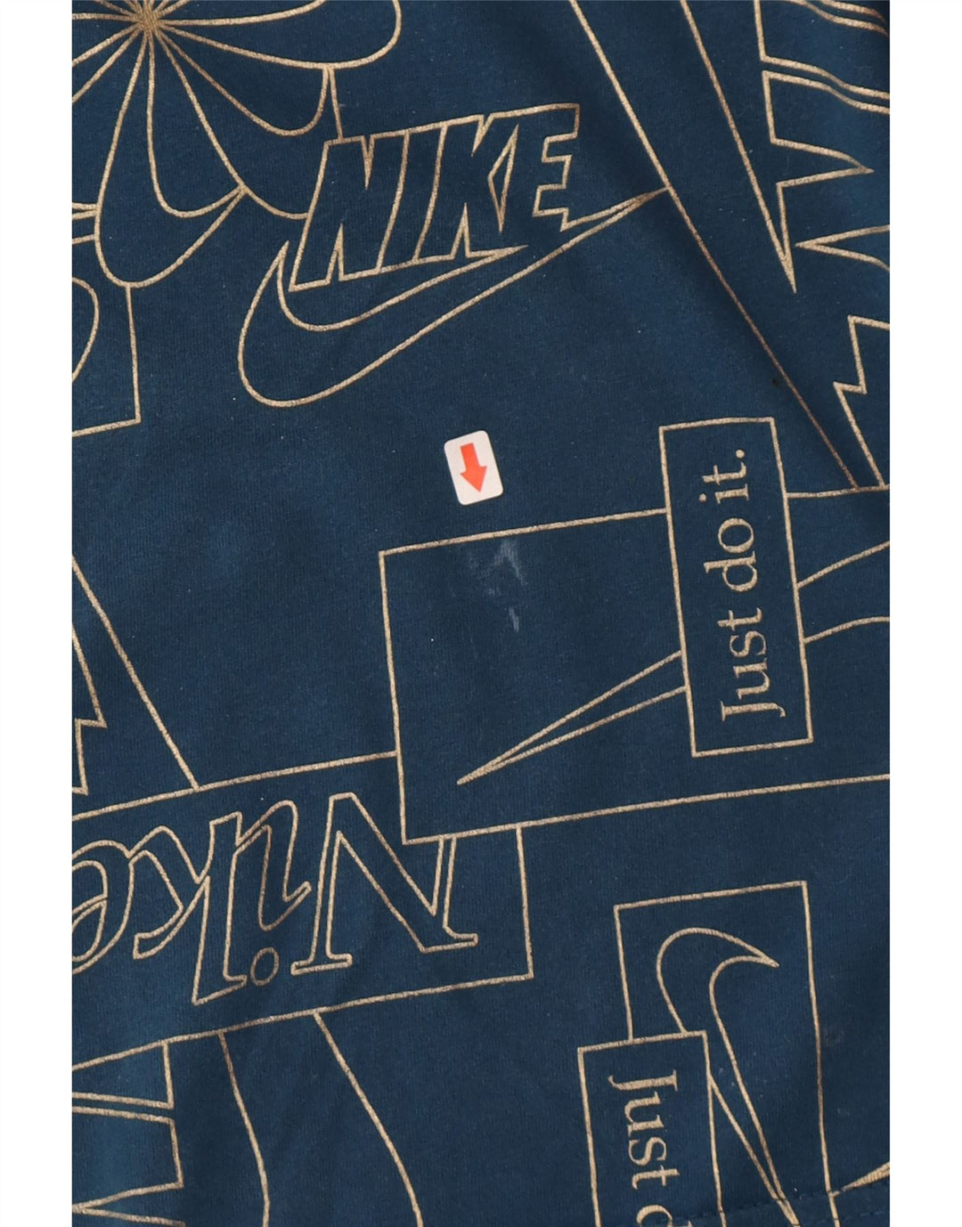 Nike Mens Graphic T-Shirt Top Small Navy Blue Cotton