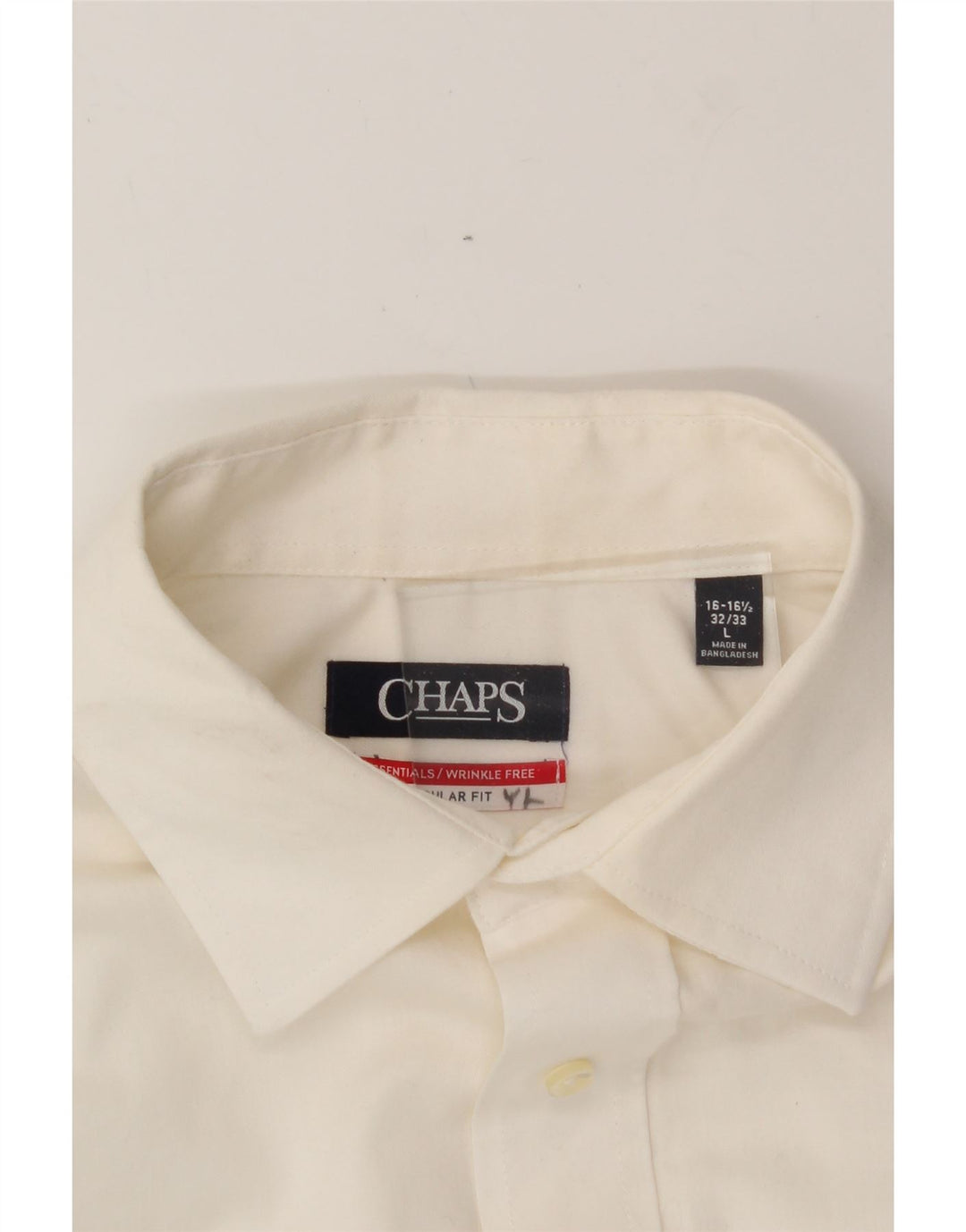 CHAPS Mens Regular Fit Shirt Size 16 16 1/2 Large White Vintage Chaps and Second-Hand Chaps from Messina Hembry 