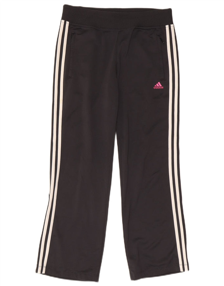 Adidas Womens Tracksuit Trousers UK 14 Medium Grey Polyester