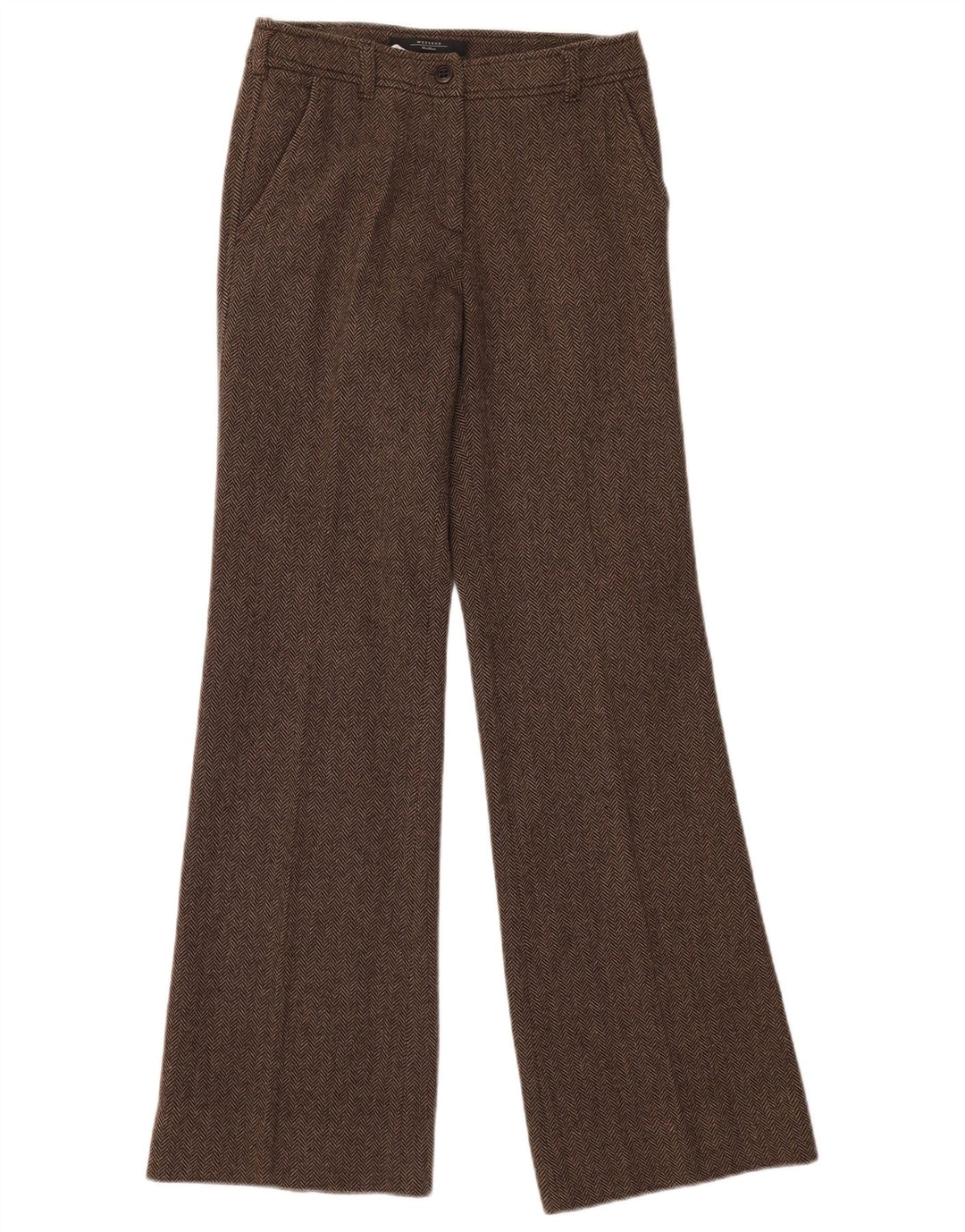 Max Mara Womens Weekend 2 Piece Suit UK 8 Small W28 L33 Brown Herringbone