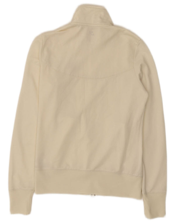 Nike Womens Tracksuit Top Jacket UK 8/10 Small Off White Polyester