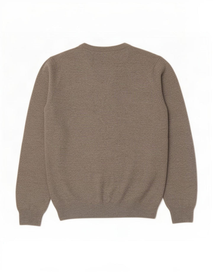 Marlboro Classics Mens V-Neck Jumper Sweater Large Grey Wool