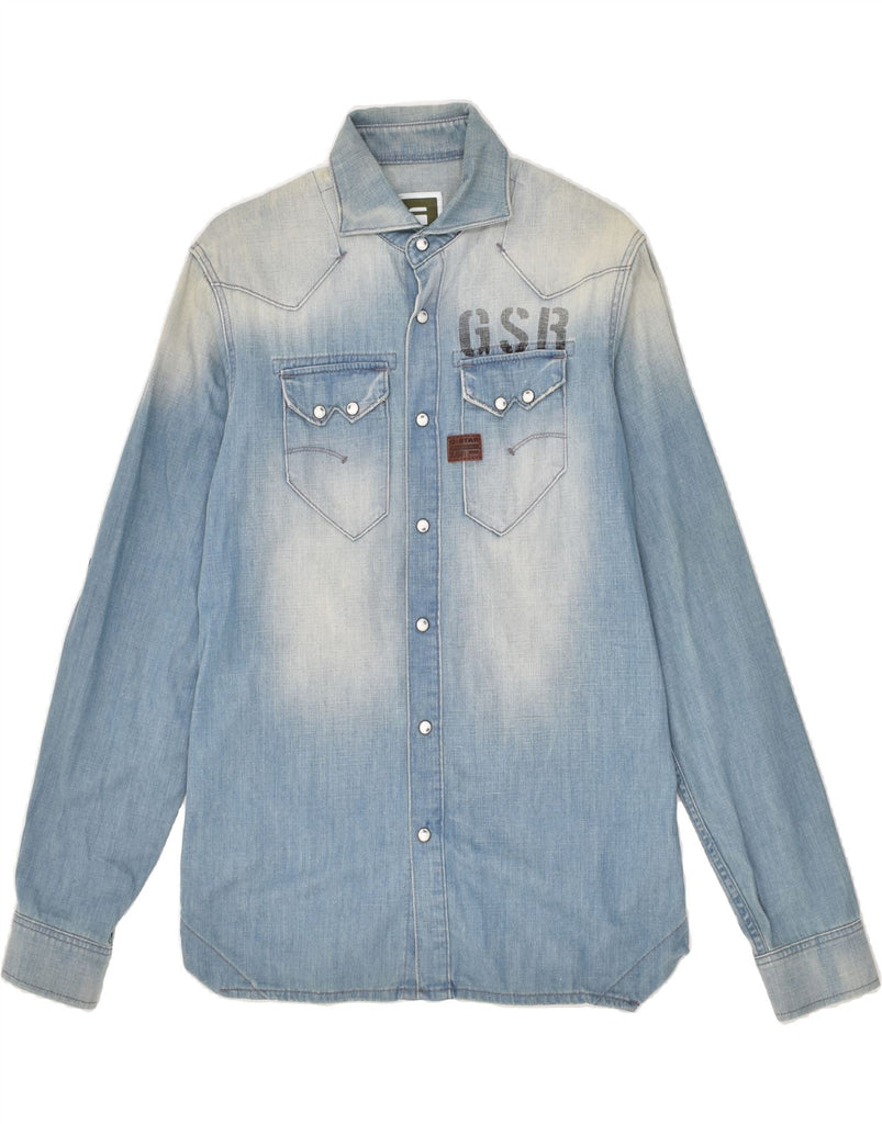 G-STAR Mens Denim Shirt Small Blue Cotton | Vintage G-Star | Thrift | Second-Hand G-Star | Used Clothing | Messina Hembry 