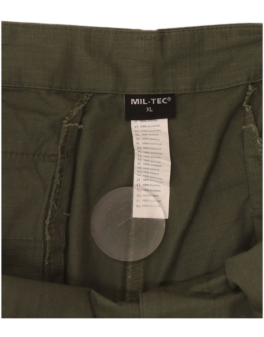Mil-Tec Mens Cargo Shorts XL W38 Green Cotton