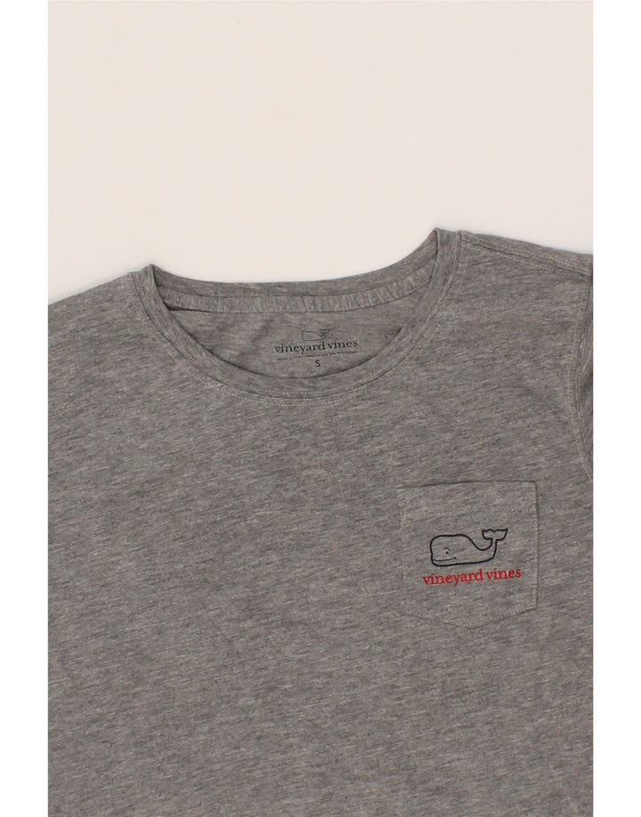 VINEYARD VINES Boys Graphic Top Long Sleeve 11-12 Years Small Grey Cotton Vintage Vineyard Vines and Second-Hand Vineyard Vines from Messina Hembry 
