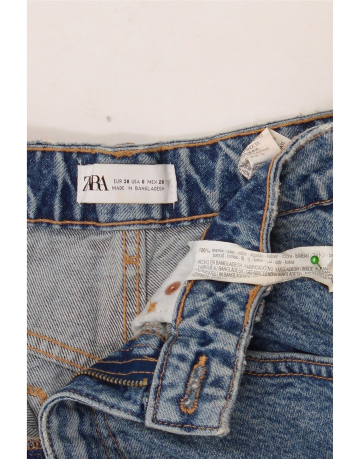 ZARA Womens Denim Shorts EU 38 Small W28  Blue Cotton