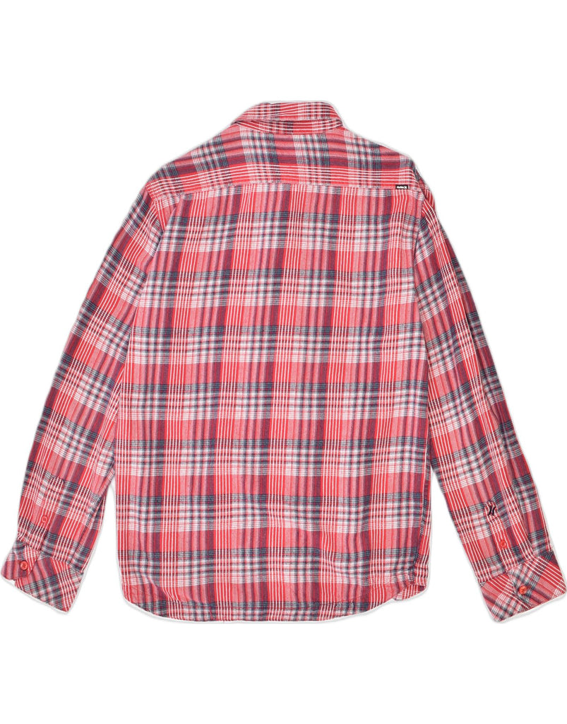 HURLEY Mens Loose Fit Shirt Small Red Check Cotton | Vintage | Thrift | Second-Hand | Used Clothing | Messina Hembry 