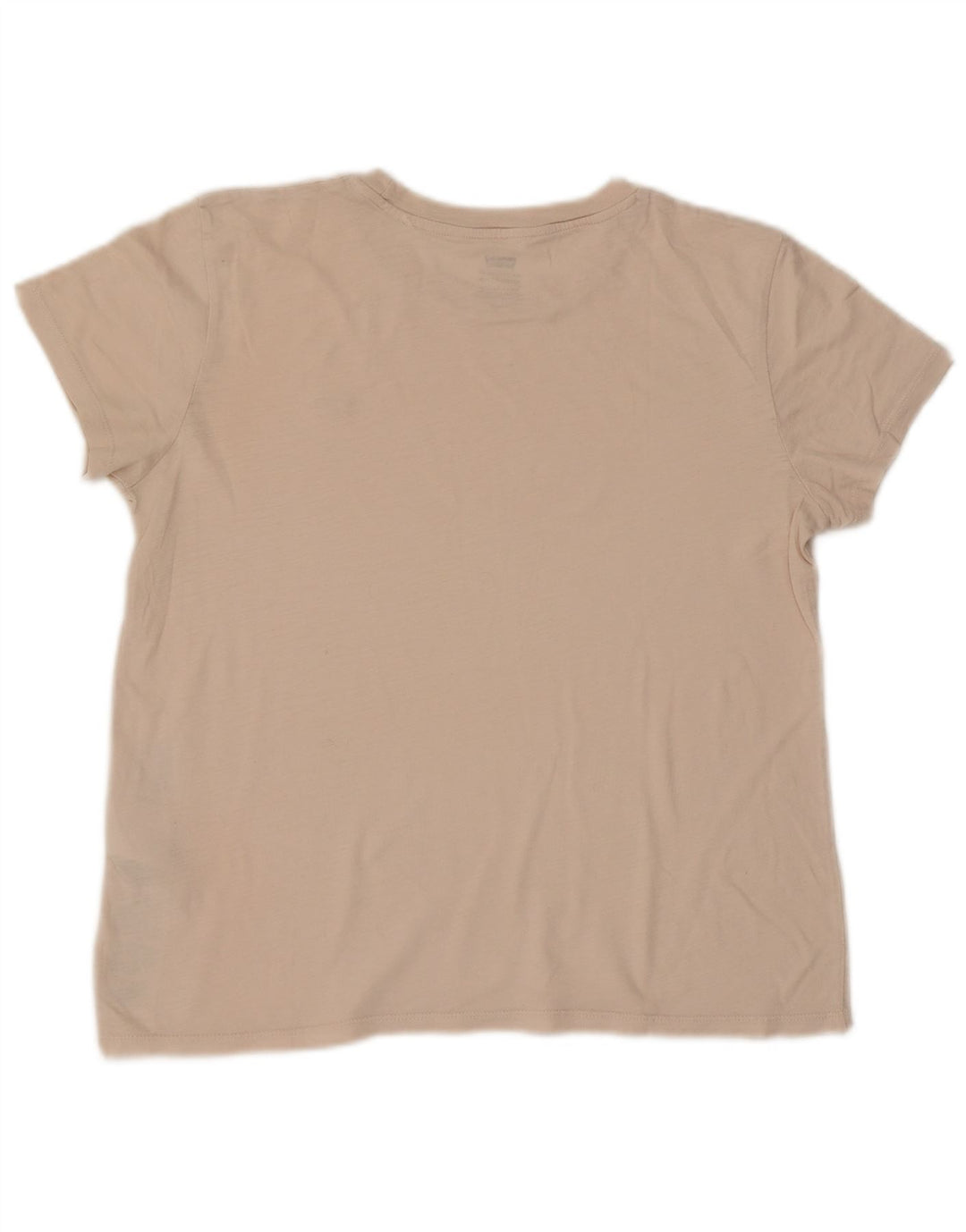 Levi's Womens Perfect Crew T-Shirt Top UK 14 Medium Beige Cotton