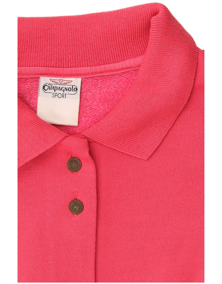 F.LLI Campagnolo Womens Sweatshirt Jumper UK 16 Large Pink Geometric