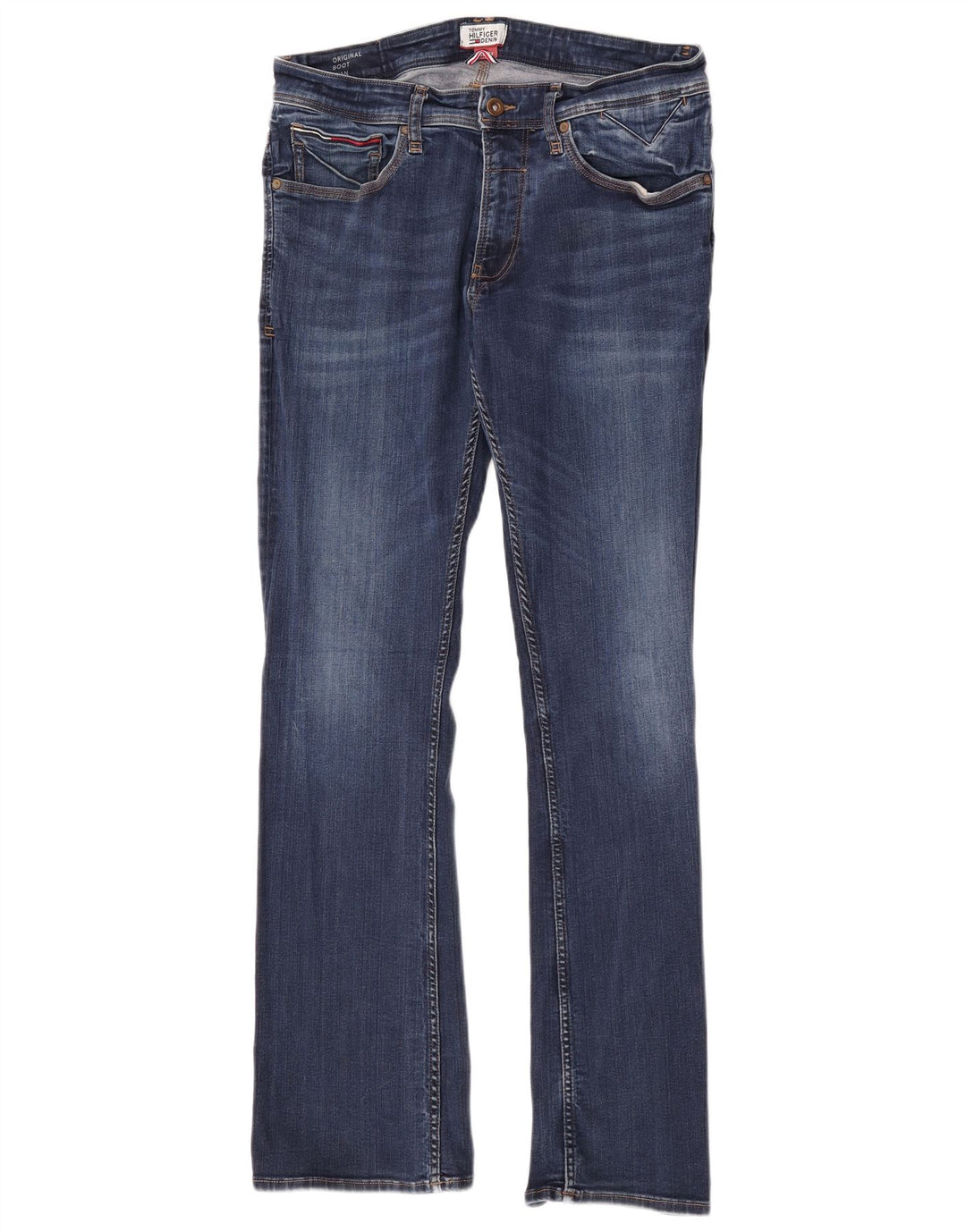 Tommy Hilfiger Mens Ryan Bootcut Jeans W34 L34 Blue Cotton