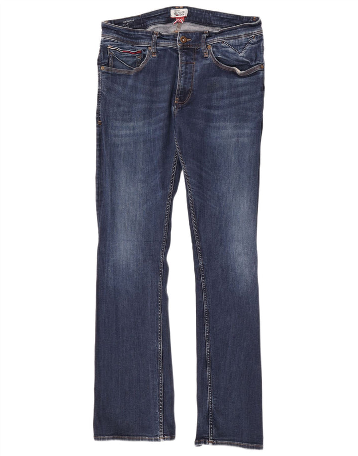 Tommy Hilfiger Mens Ryan Bootcut Jeans W34 L34 Blue Cotton