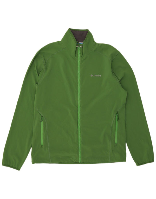 Columbia Mens Tracksuit Top Jacket Large Green Polyester