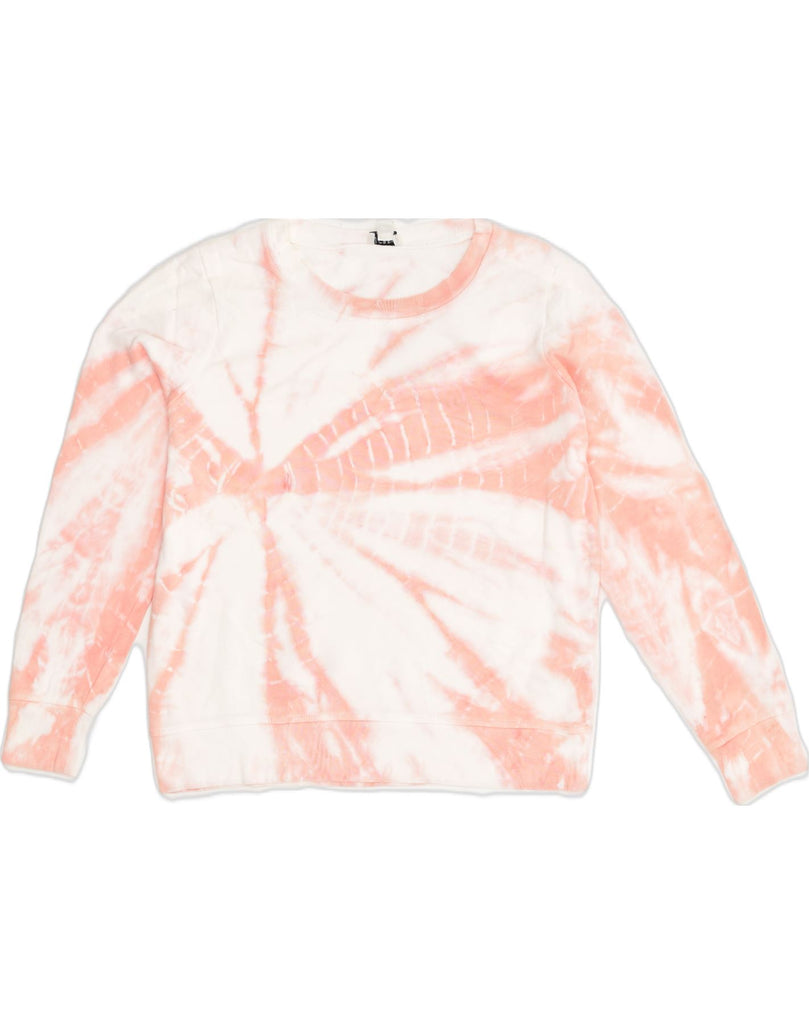 J. CREW Womens Sweatshirt Jumper UK 4 XS Pink Tie Dye Cotton | Vintage J. Crew | Thrift | Second-Hand J. Crew | Used Clothing | Messina Hembry 