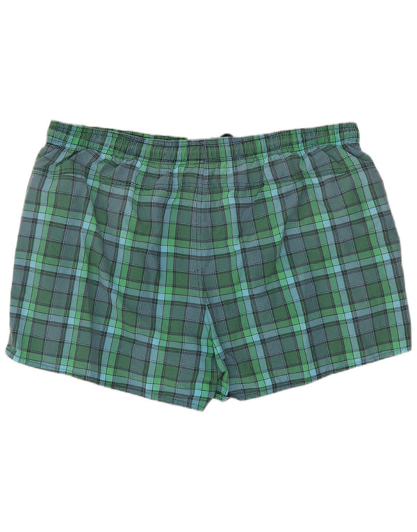 Adidas Mens Swimming Shorts 2XL Green Check Nylon