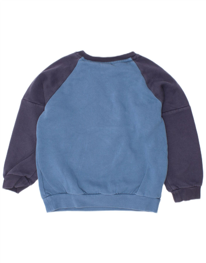 Adidas Boys Graphic Sweatshirt Jumper 2-3 Years Navy Blue Colourblock